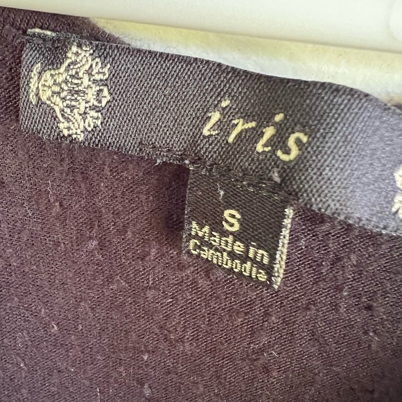 Iris Black Lace Center Peek a Boo One Piece Short Sleeve Button Clasp Bodysuit - Picture 3 of 3